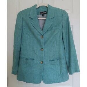Vintage Company Ellen Tracy Silk Blazer Jacket Button Front Mint Size 4P‎